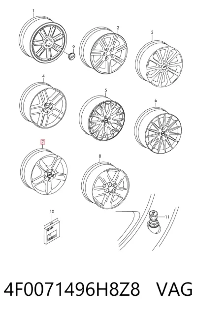 Llantas de aleación VAG 4F0071496H8Z8