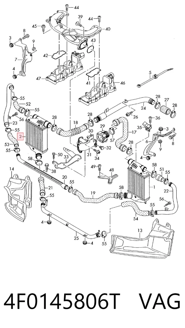 Intercooler 4F0145806T VAG