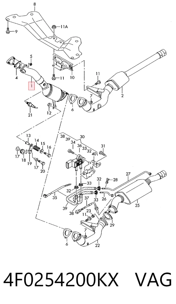 Catalizador 4F0254200KX VAG