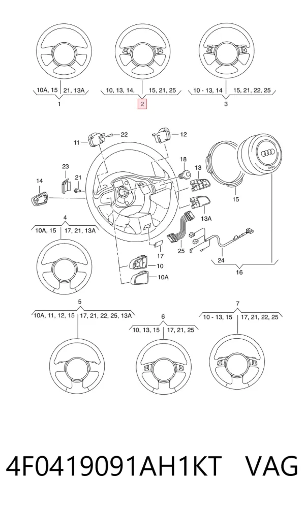 Volante 4F0419091AH1KT VAG