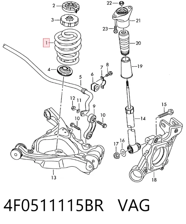 Muelle 4F0511115BR VAG