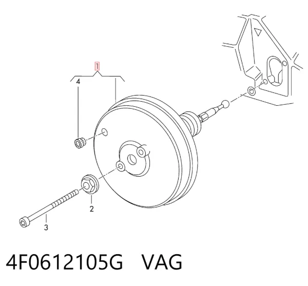 Servofreno 4F0612105G VAG