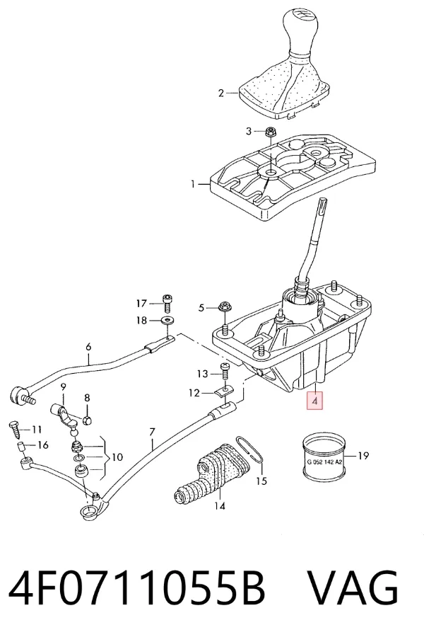 Palanca de cambios Audi A6 C6