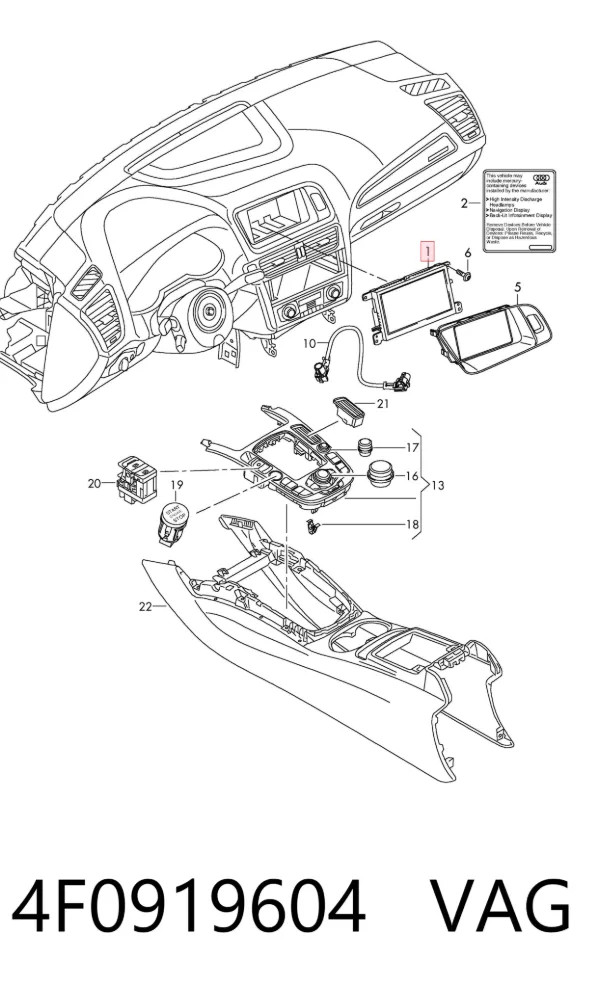 Pantalla 4F0919604 VAG