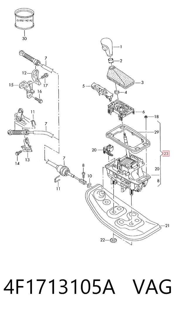 Palanca de cambios Audi A6 C6