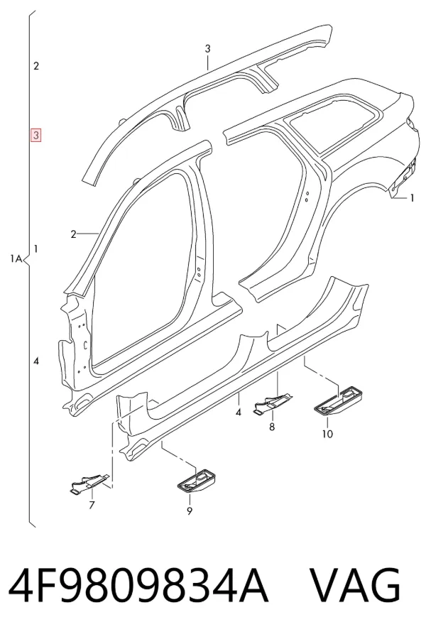  4F9809834A VAG
