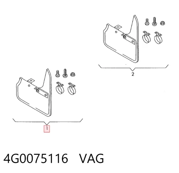Guardabarros delanteros 4G0075116 VAG