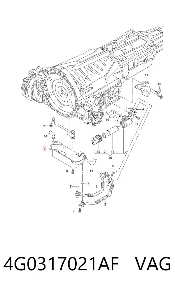 Radiador de refrigeración de la transmisión 4G0317021AF VAG