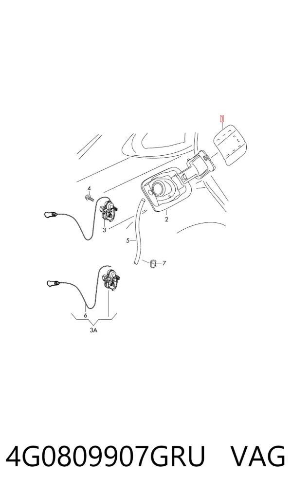 Tapa de la gasolina 4G0809907GRU VAG