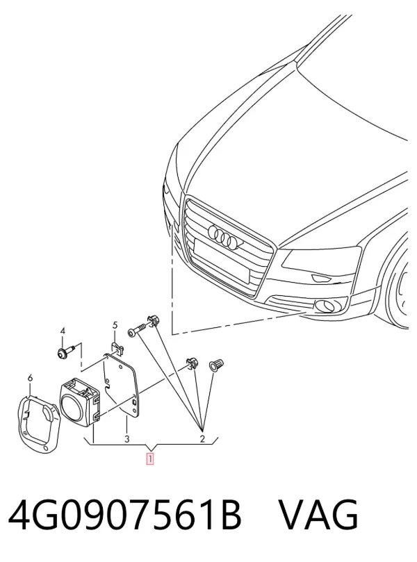 Sensor de distancia por radar 4G0907561B VAG