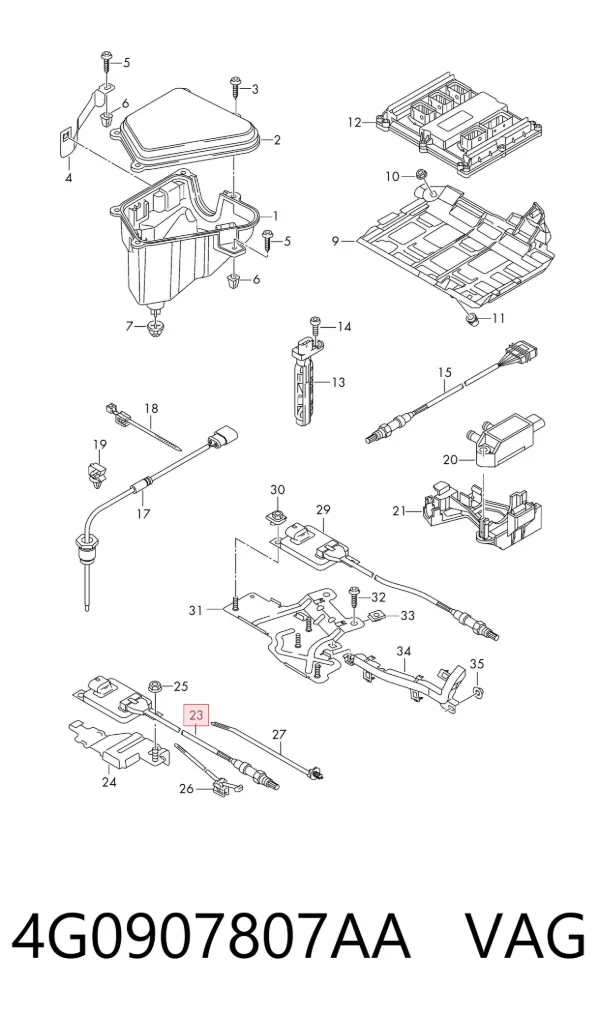 Sensor de óxidos de nitrógeno NOx 4G0907807AA VAG
