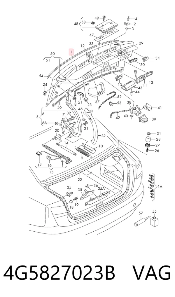 Tapa maletero Audi A6 C7