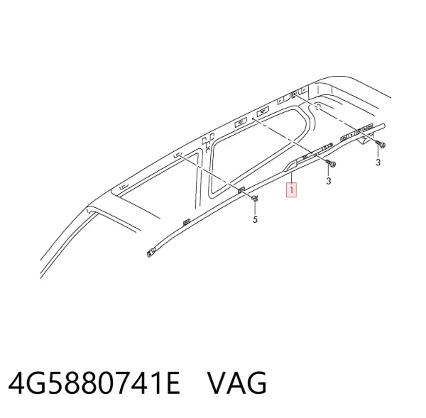Airbag de cortina lateral izquierda 4G5880741E VAG