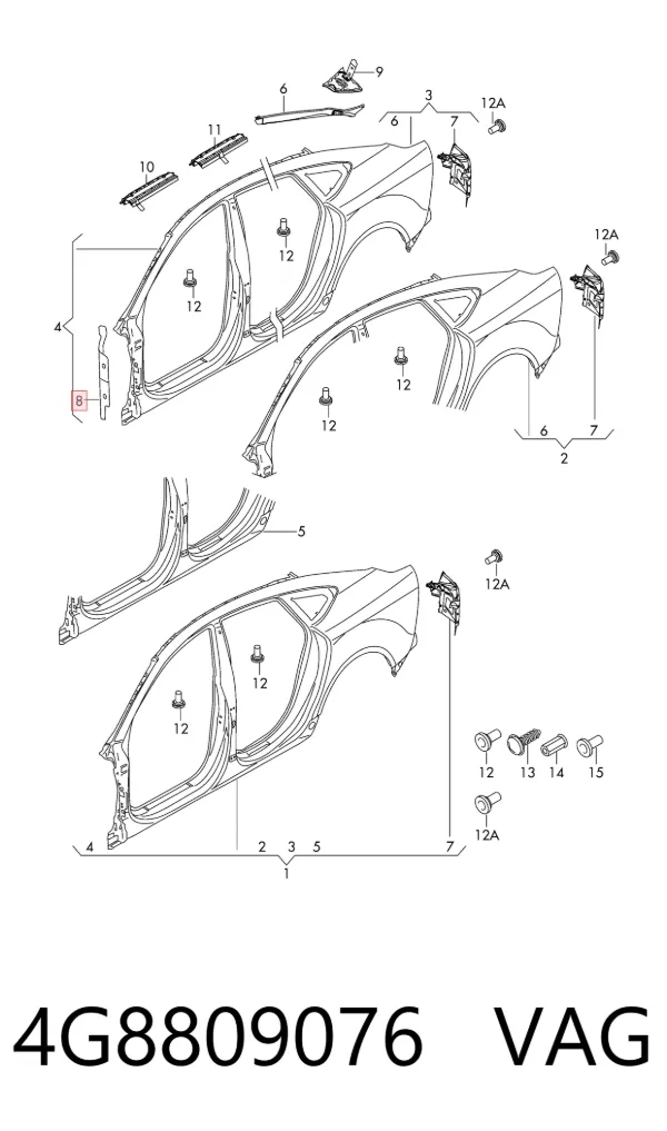  4G8809076 VAG