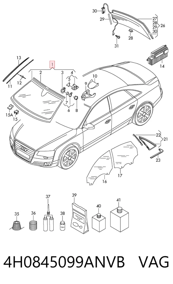 Parabrisas Audi A8 D4