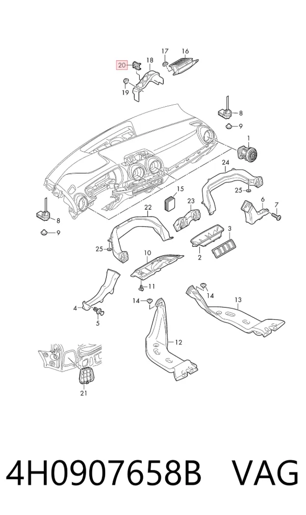 Sensor de contaminación del aire 4H0907658B VAG