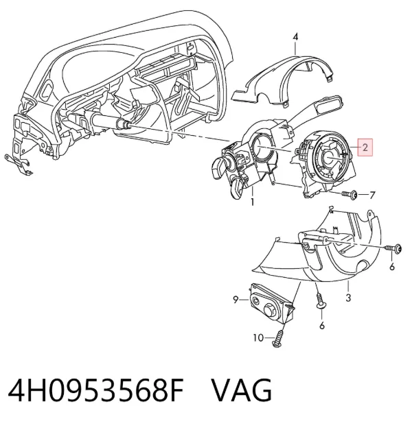 Anillo AIRBAG 4H0953568F VAG