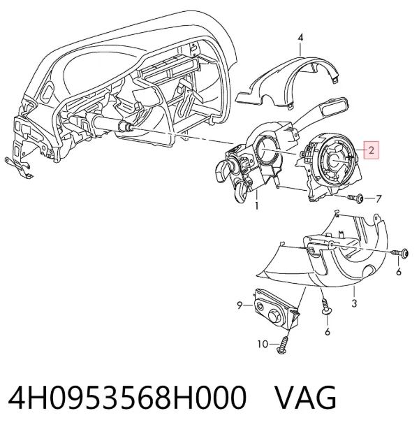 Anillo AIRBAG 4H0953568H000 VAG