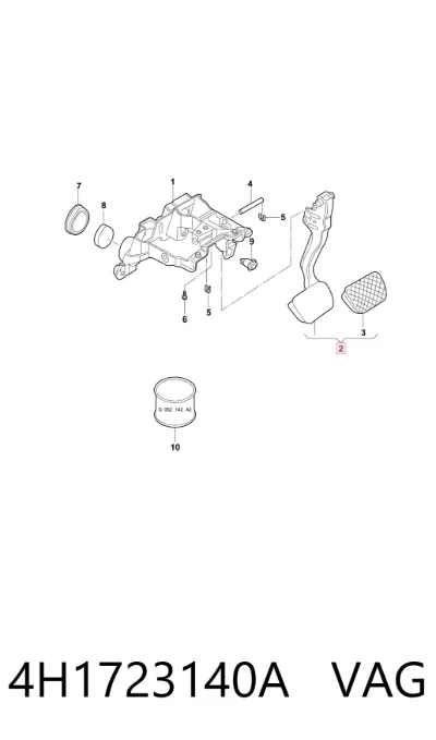 Pedal de freno VAG 4H1723140A