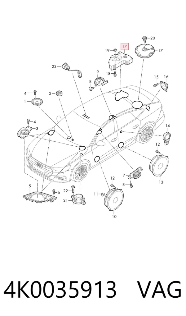 Subwoofer 4K0035913 VAG