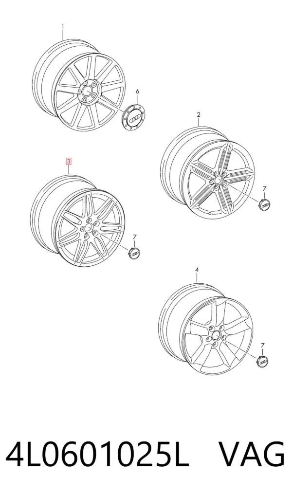 Llantas 4L0601025L VAG
