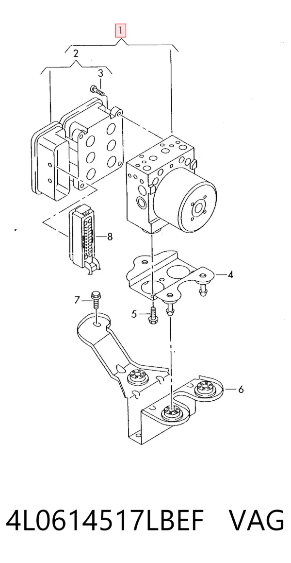 Módulo ABS 4L0614517LBEF VAG