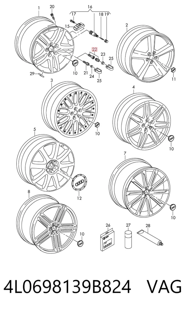  4L0698139B824 VAG