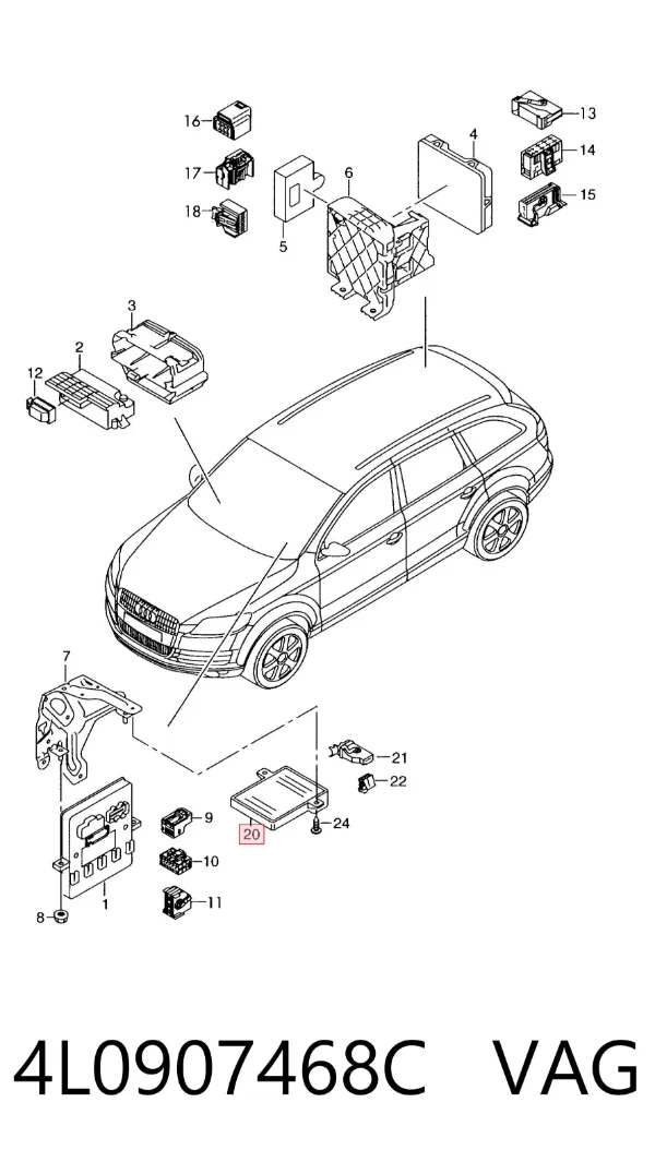 Módulo de interfaz de diagnóstico 4L0907468C VAG