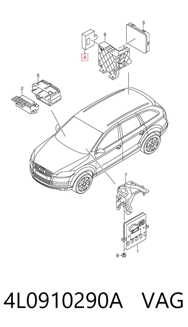 Módulo de confort 4L0910290A VAG