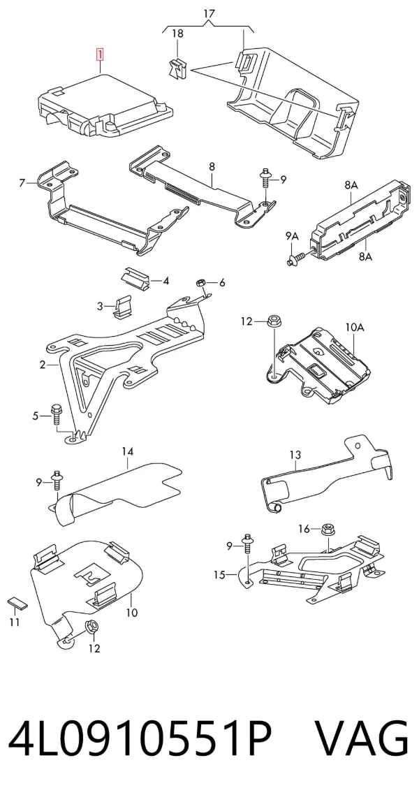 ECU 4L0910551P VAG