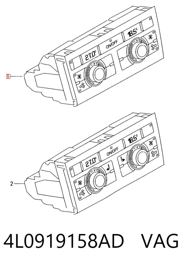 Unidad de control aire acondicionado 4L0919158AD VAG
