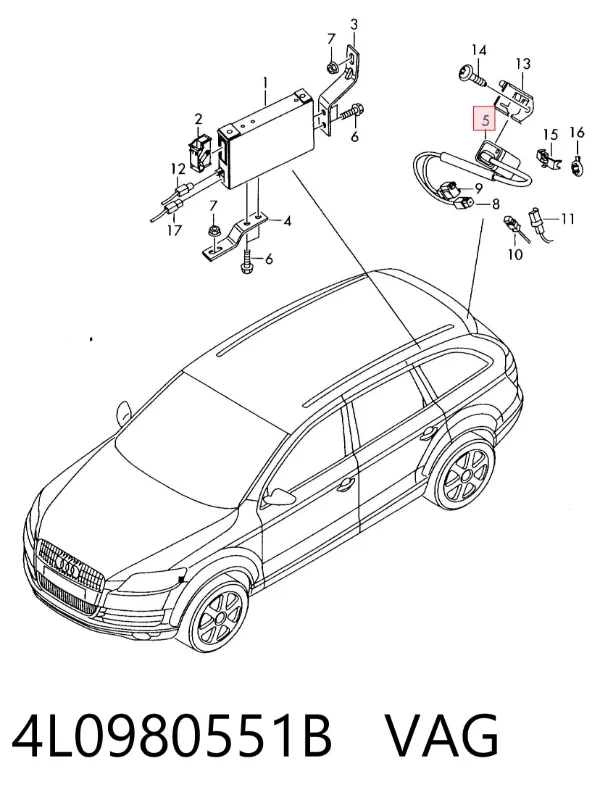 Cámara del sistema de visión 4L0980551B VAG