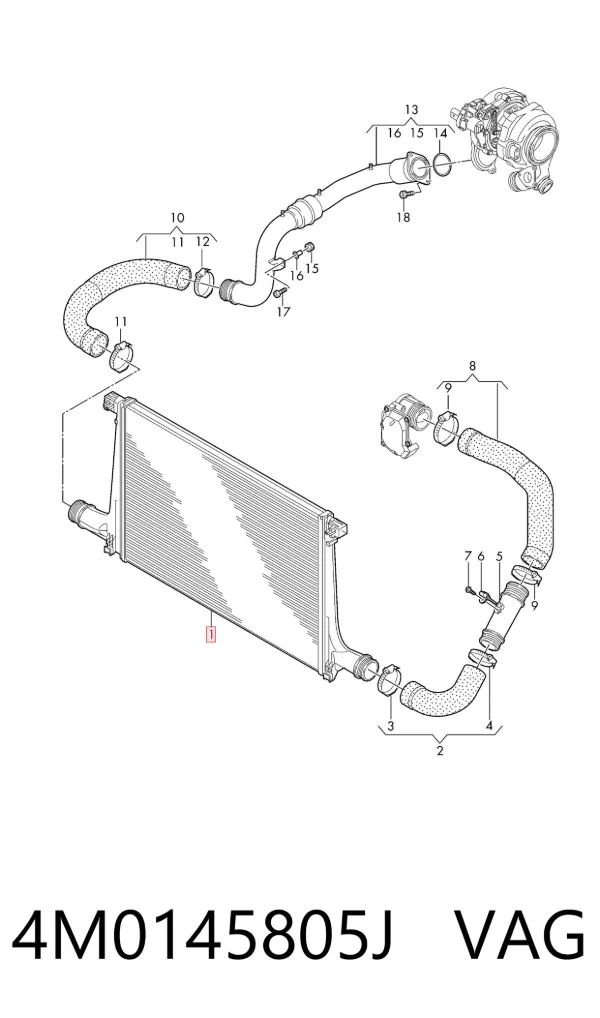 Intercooler 4M0145805J VAG
