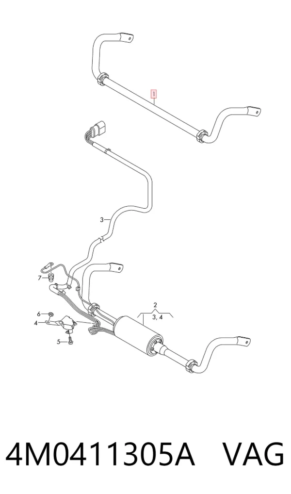Estabilizador delantero 4M0411305A VAG