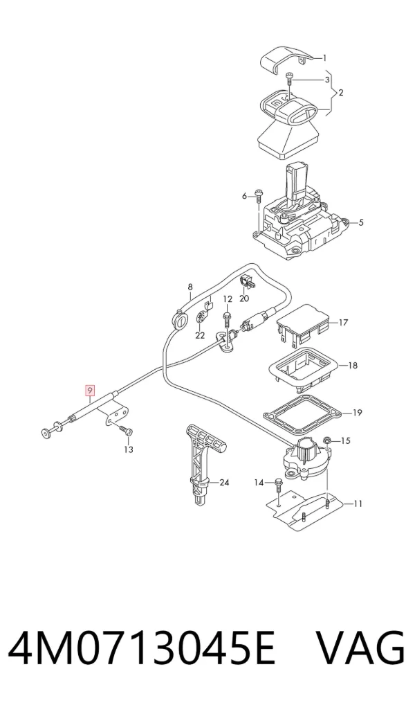 Cable de caja de cambios 4M0713045E VAG