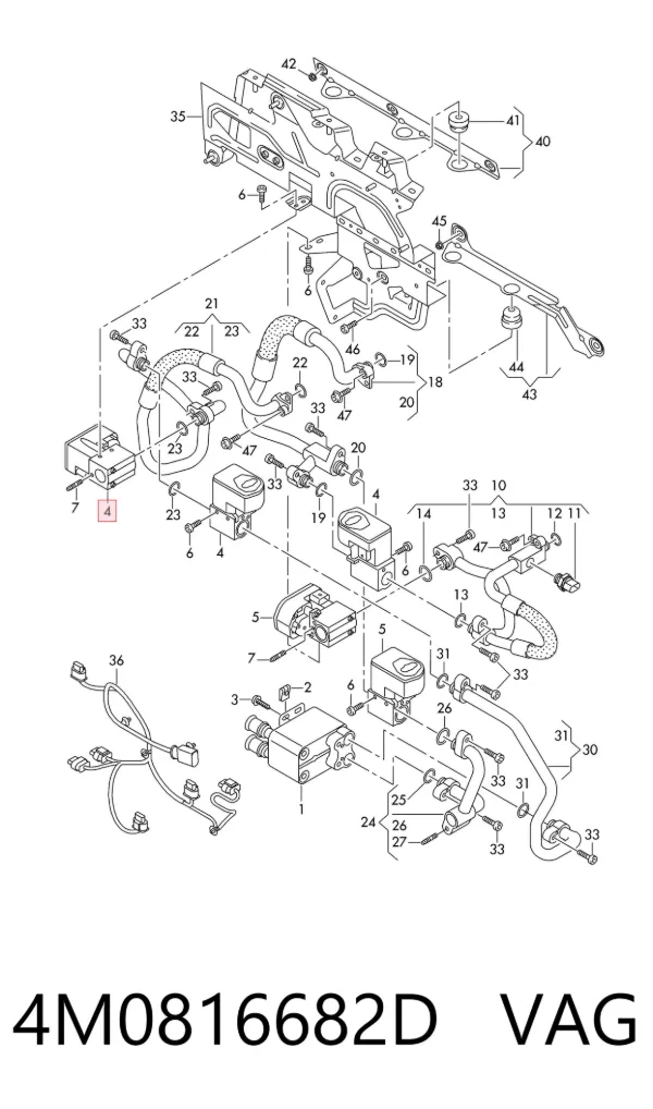Válvula TRV del aire acondicionado 4M0816682D VAG