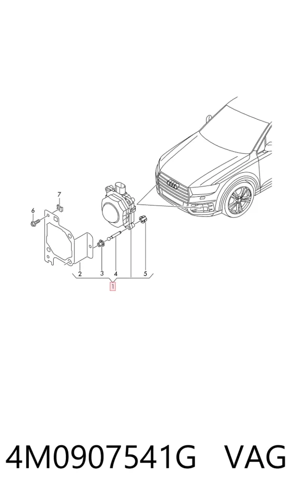 Sensor de distancia por radar 4M0907541G VAG