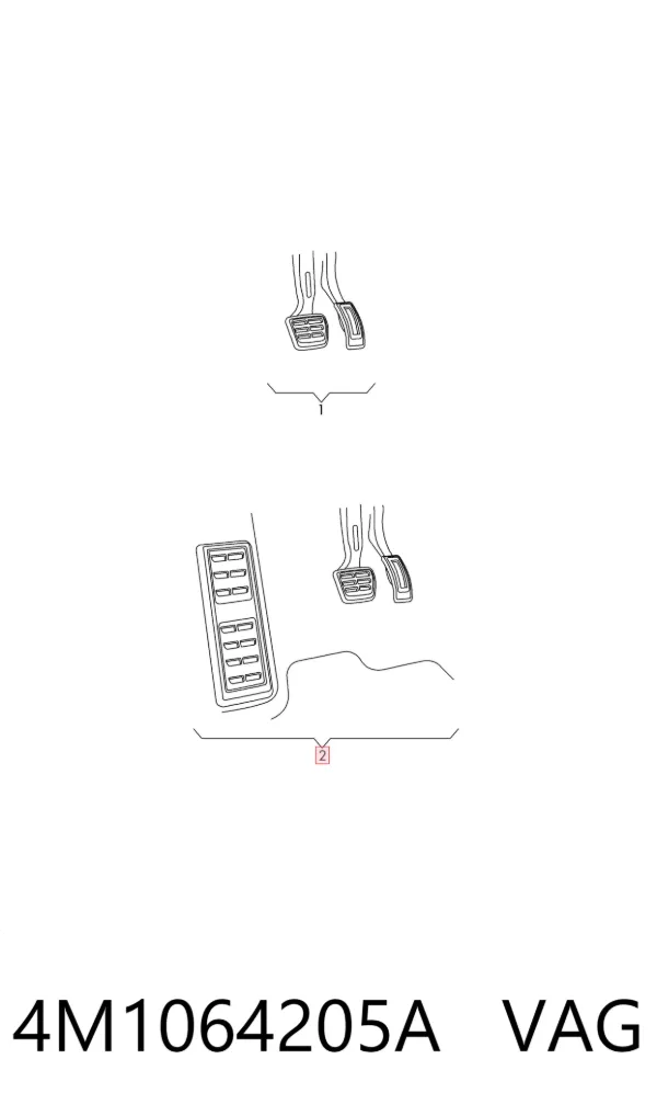 Juego de cubrepedales 4M1064205A VAG