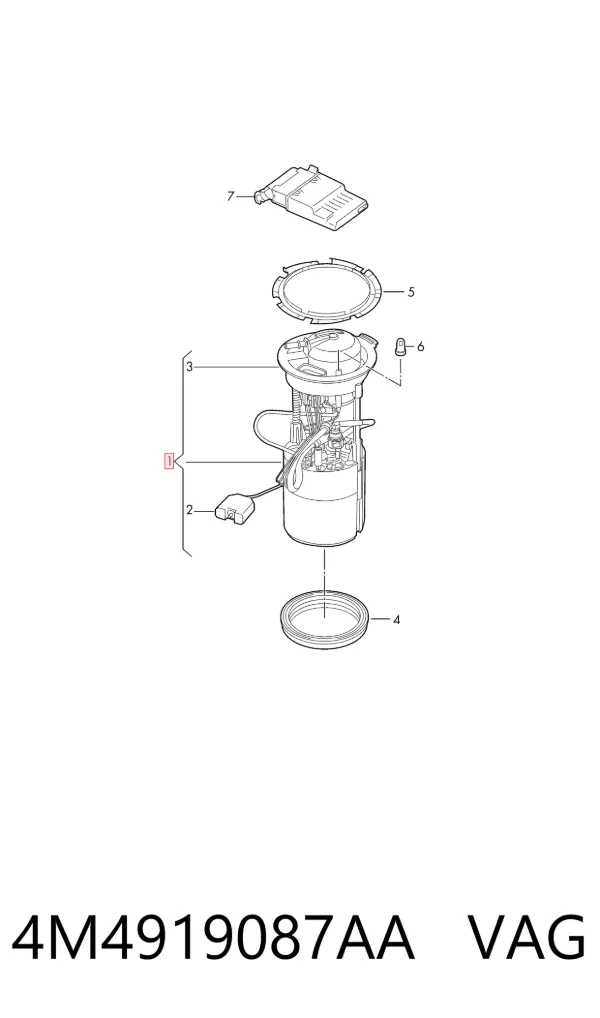 Bomba de gasolina 4M4919087AA VAG