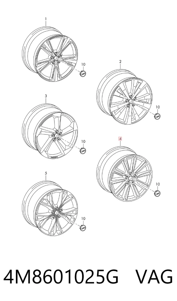 Llantas 4M8601025G VAG