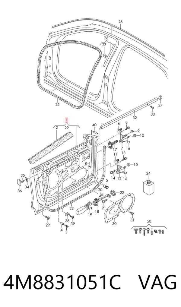 Puerta delantera izquierda 4M8831051C VAG