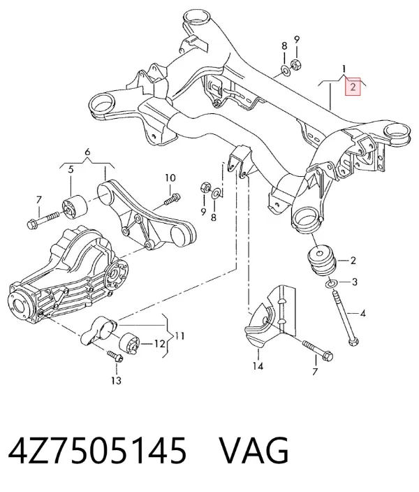 Silentblock trasero Audi A6 Allroad C5