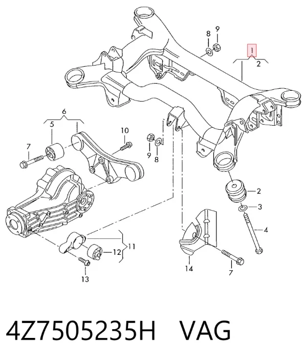 Puente trasero 4Z7505235H VAG
