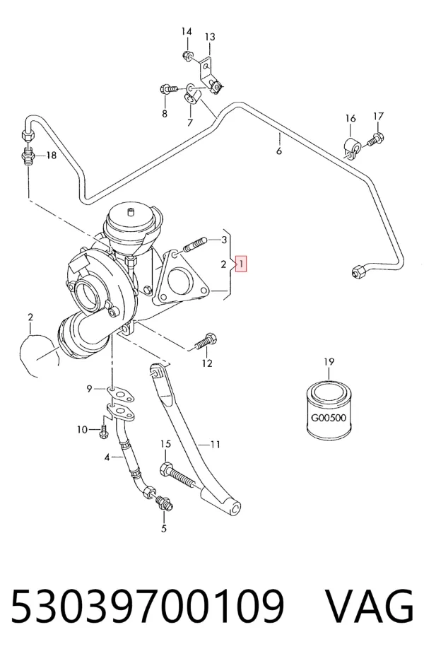 Turbocompresor 53039700109 VAG