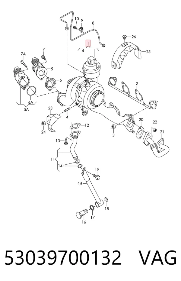 Turbocompresor 53039700132 VAG