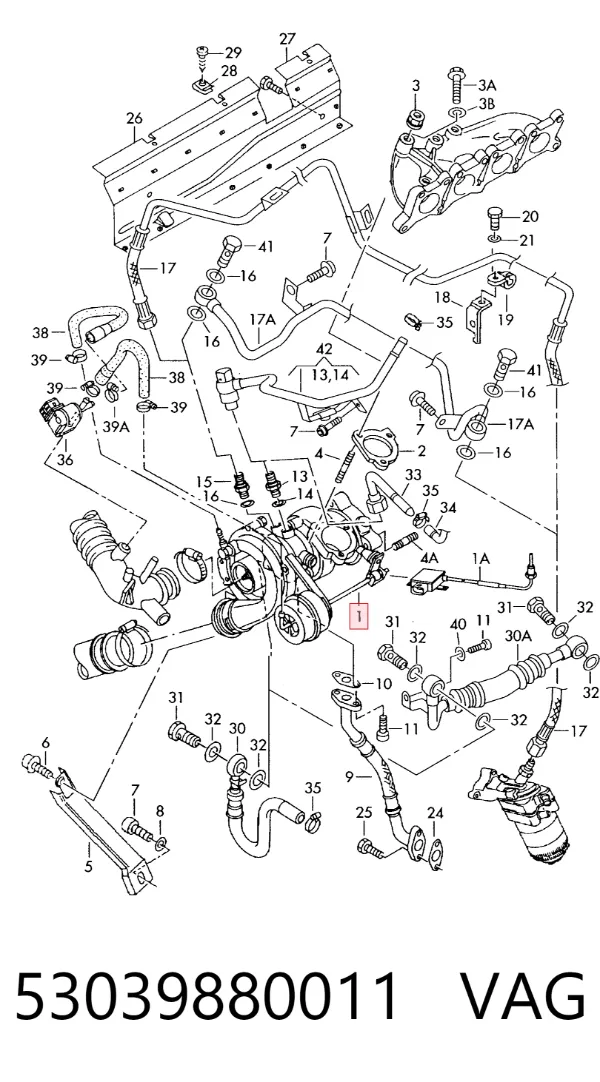 Turbocompresor 53039880011 VAG