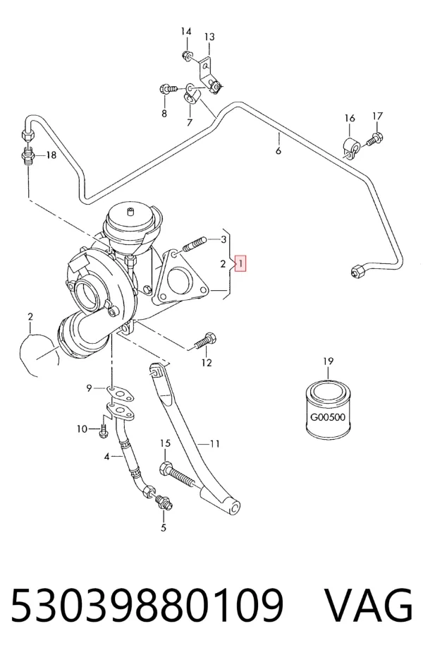 Turbocompresor 53039880109 VAG