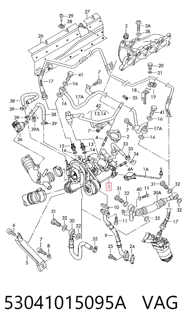 Turbocompresor 53041015095A VAG
