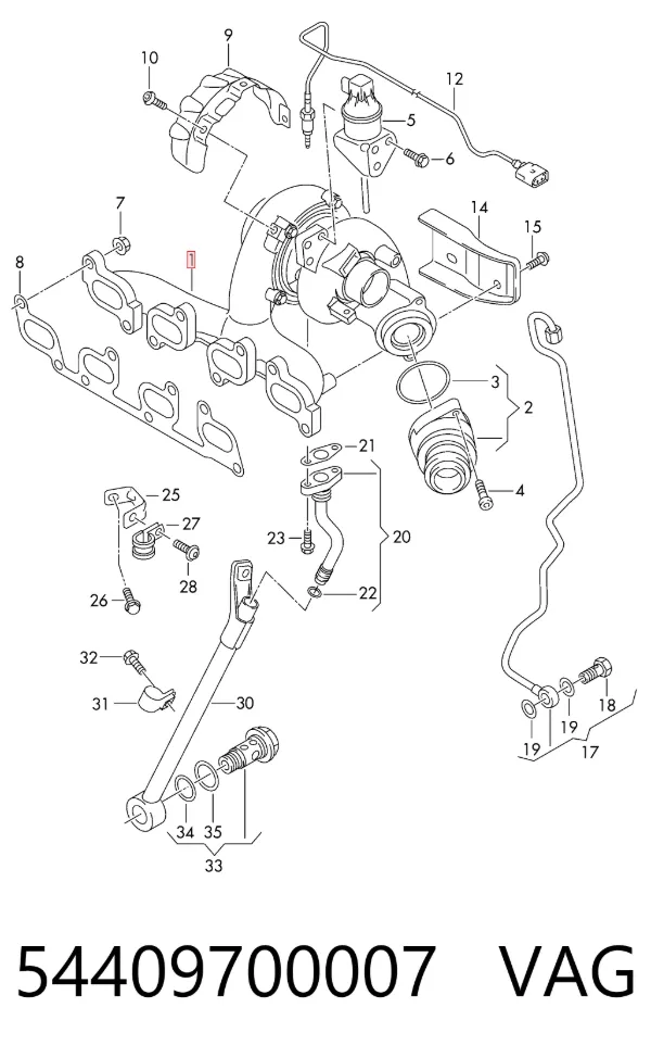 Turbocompresor 54409700007 VAG