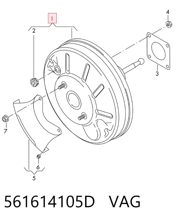 Servofreno 561614105D VAG
